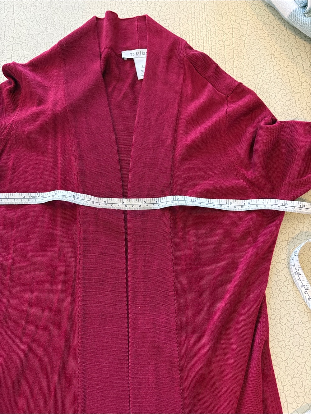 White House Black Market Fuchsia Open-Front Cardigan. - Picture 8 of 8